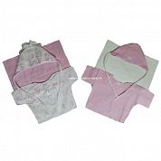  "МоёДитё" комплект нарядный на выписку 6 предметов Т185 розовый "Вербена"